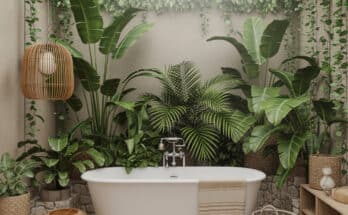 Boho Jungle Bathroom Retreat