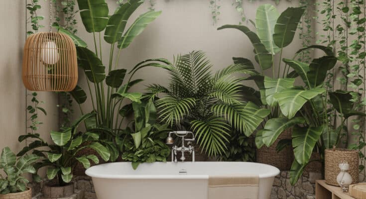 Boho Jungle Bathroom Retreat