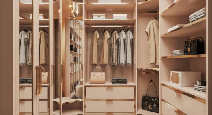 Glam Tiny Walk-In Closet Ideas